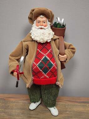 Ashland Collectible 10" Golfer Santa Figure Christmas Collectible